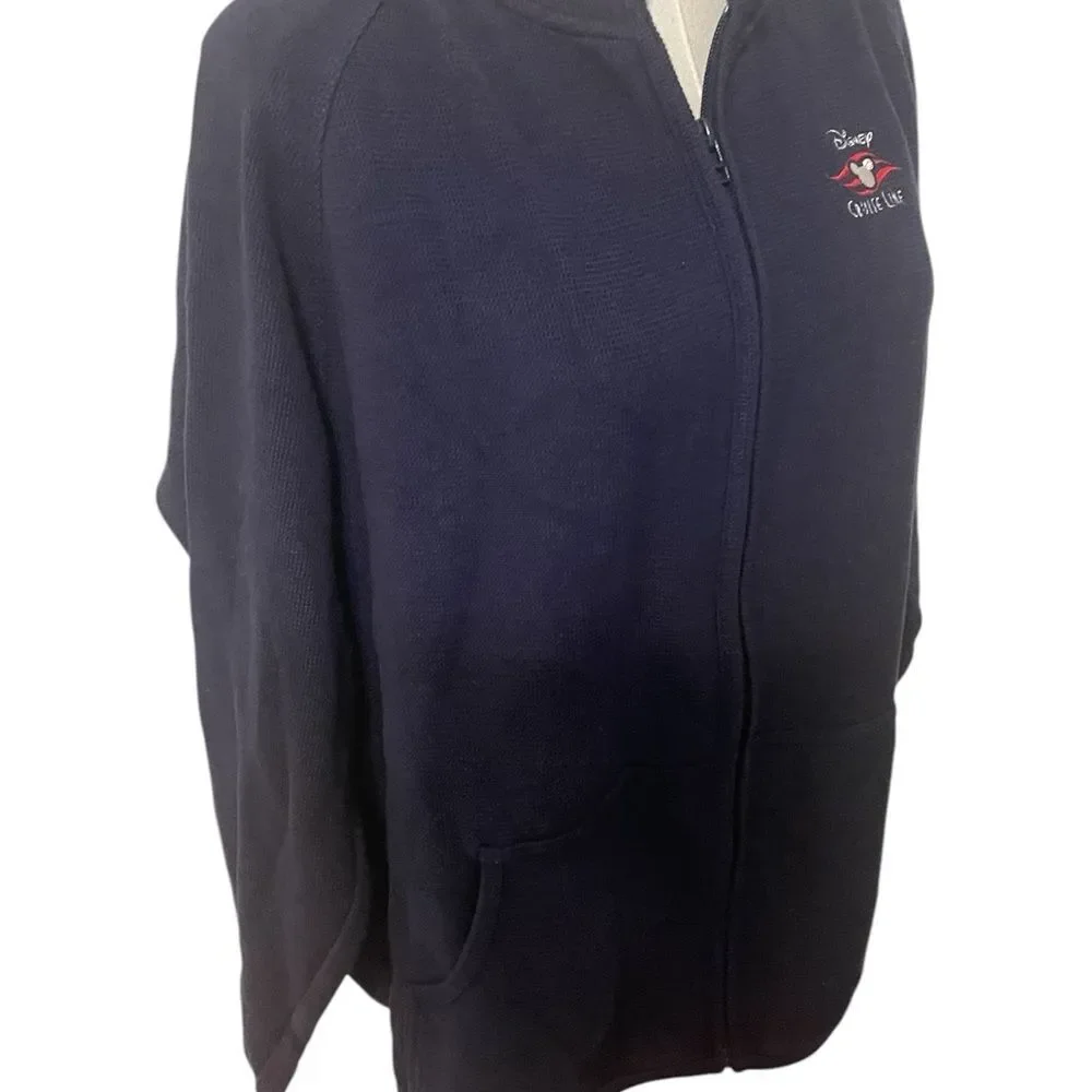 Disney Cruise Line Jacket Blue Embroidered Size Medium